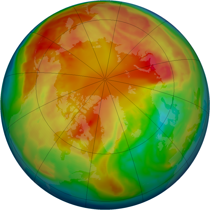 Arctic ozone map for 27 February 2013